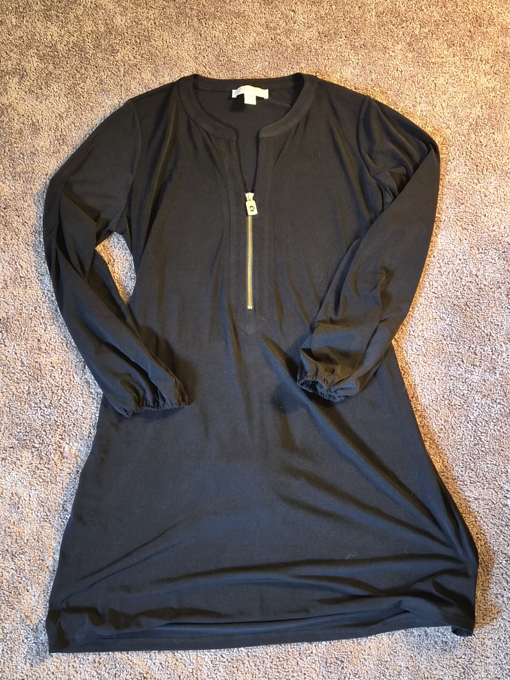 Michael Kors Black Long Sleeve Zip-Front Women’s Dress